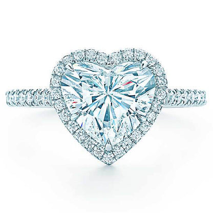 TIF37063233 Heart-shaped diamond ring with surrounding stones 12#