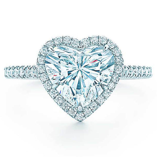 TIF37063233 Heart-shaped diamond ring with surrounding stones 12#