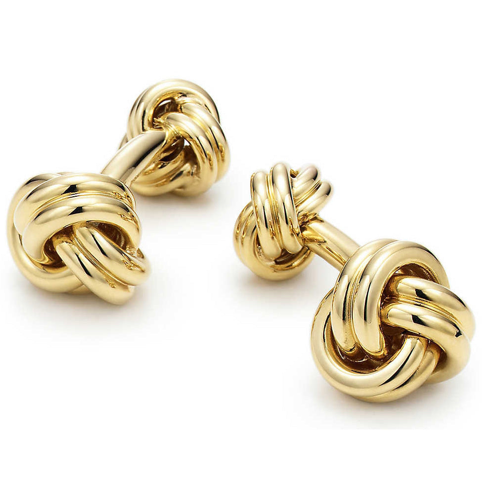 TIF78233763 light gold twisted rope cufflinks