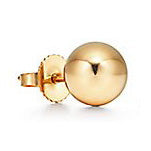 TIF35652664 light gold round bead earrings