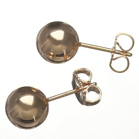 TIF35652664 light gold round bead earrings