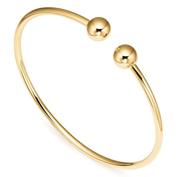 TIF61287333 8mm small light gold spherical coil open bracelet