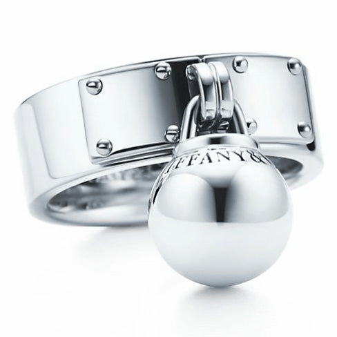 TIF89138570 light gold ball pendant wide ring 15#