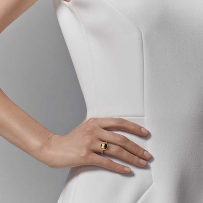 TIF33846524 light gold large ball ring 14#