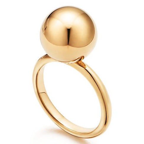 TIF33846524 light gold large ball ring 14#