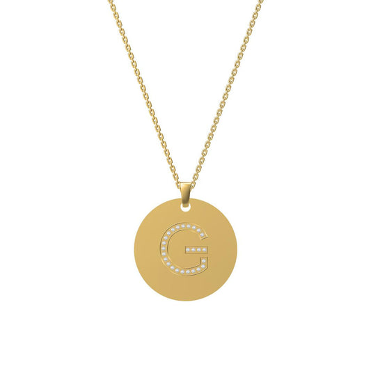 GC-228113 宽25.6mm字母G镶石圆盘吊坠