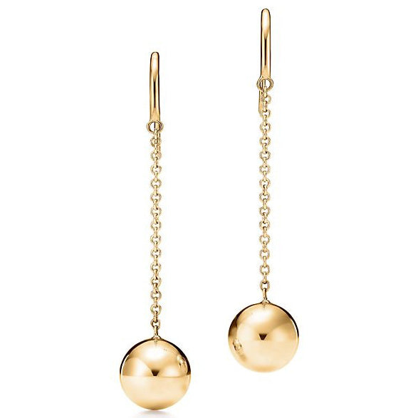 TIF55697427 light gold small ball ear hook
