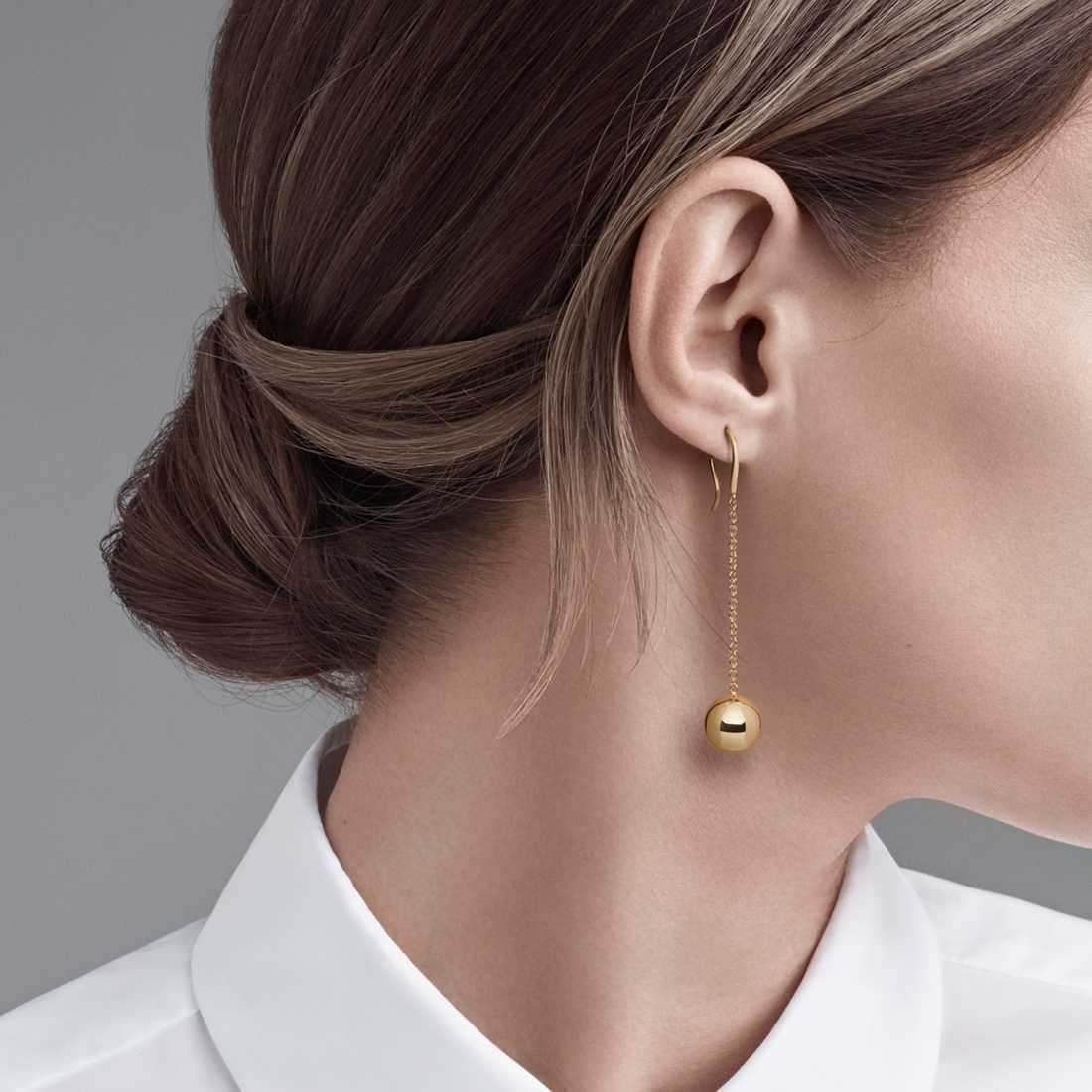 TIF55697427 light gold small ball ear hook