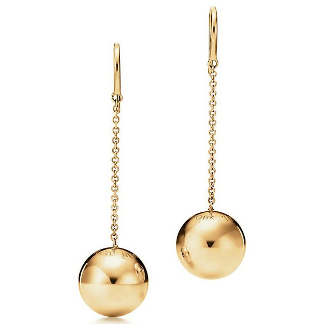 TIF29380494 light gold large ball ear hook
