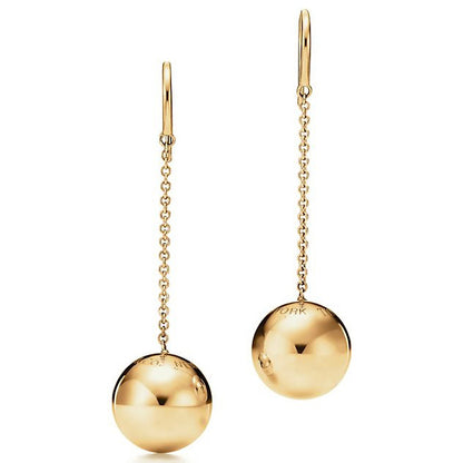 TIF29380494 light gold large ball ear hook