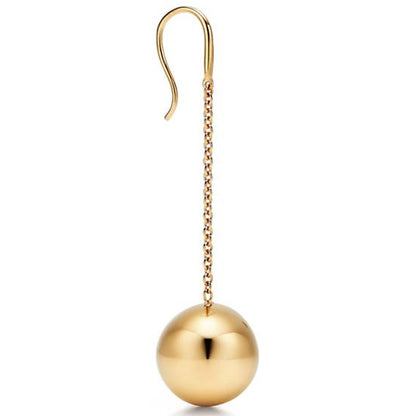 TIF29380494 light gold large ball ear hook