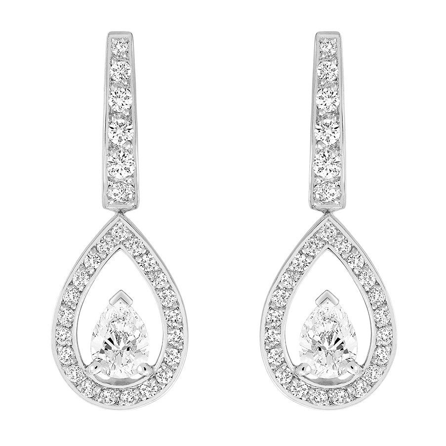 FD-8B0280 Special Shaped Diamond Drop Stone Earrings