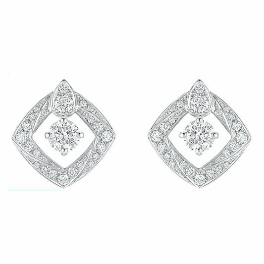 SM-082682 diamond-shaped, diamond-shaped, water drop square head ear clips