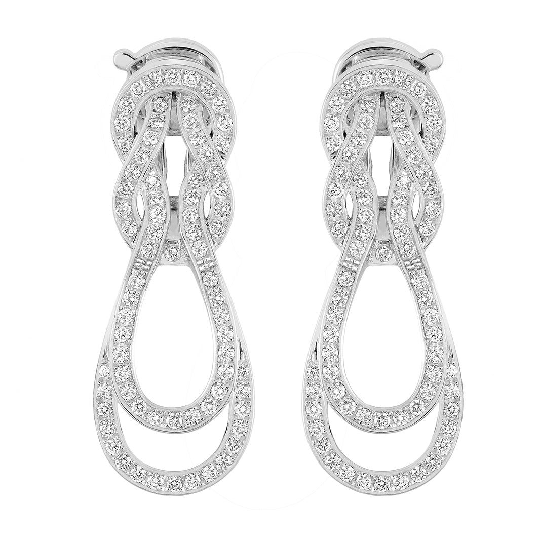 FLD-8J0245 twisted rope 8-character ear clip earrings
