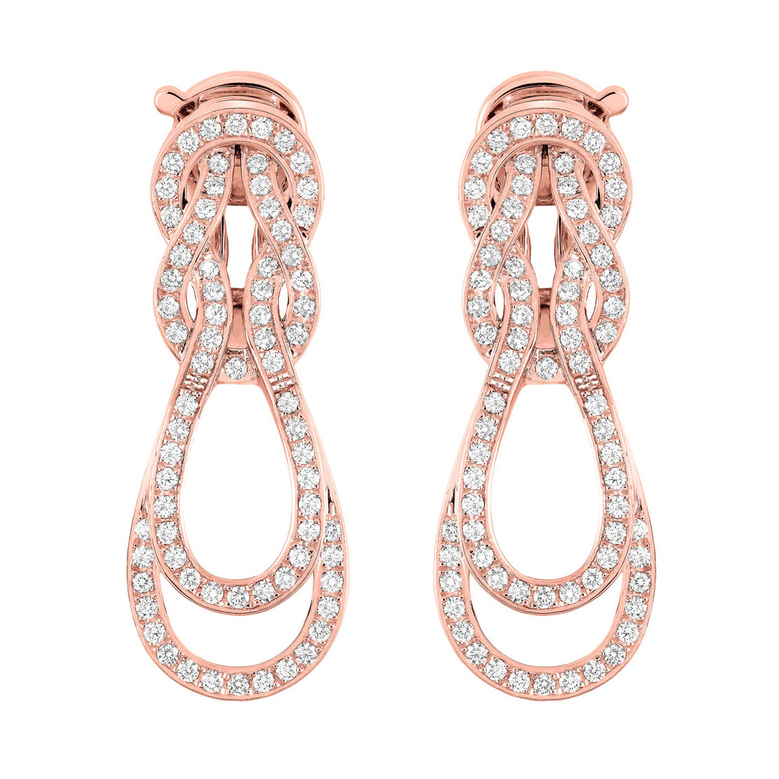 FLD-8J0245 twisted rope 8-character ear clip earrings