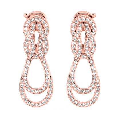 FLD-8J0245 twisted rope 8-character ear clip earrings