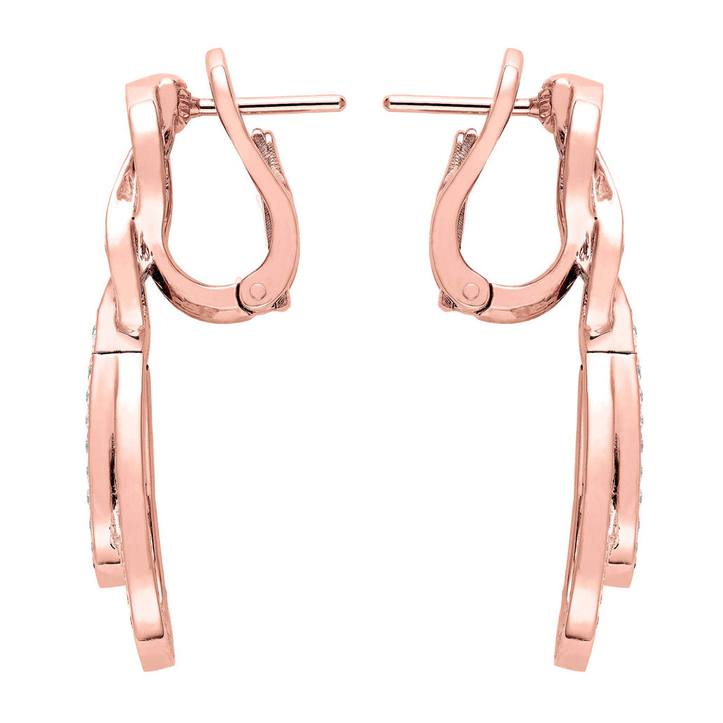 FLD-8J0245 twisted rope 8-character ear clip earrings