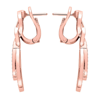FLD-8J0245 twisted rope 8-character ear clip earrings