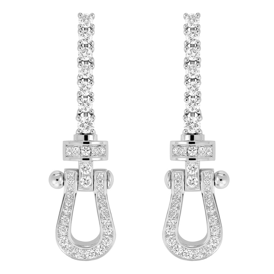 FLD-8J0238 full diamond horseshoe earrings
