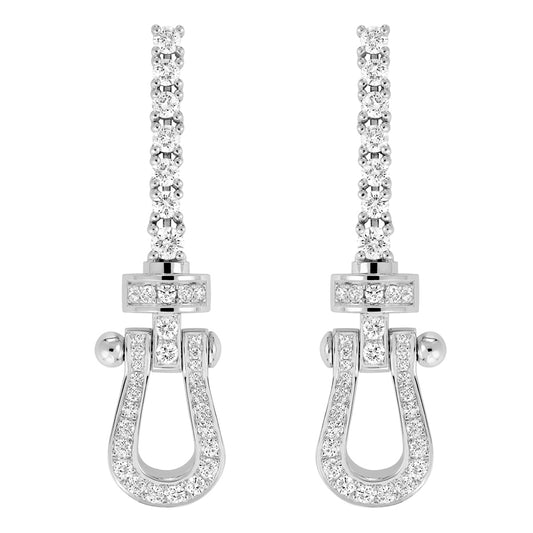 FLD-8J0238 full diamond horseshoe earrings