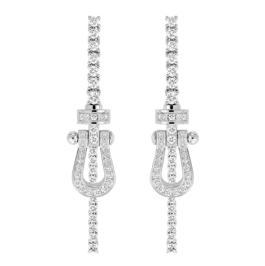 FLD-8J0238 full diamond horseshoe earrings