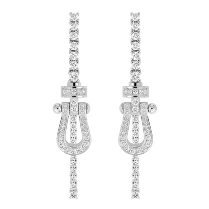 FLD-8J0238 full diamond horseshoe earrings