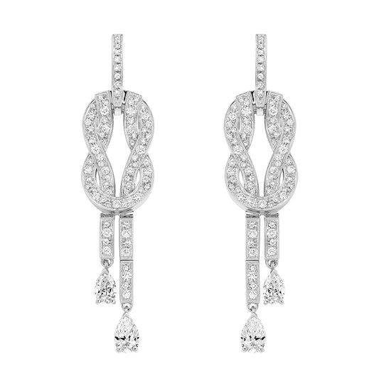 FLD-8J0234 twisted rope full diamond 8-character earrings