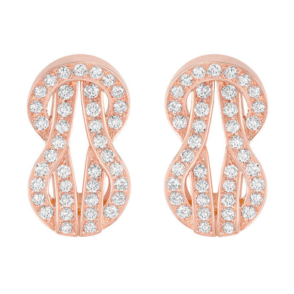 FLD-8B0267 medium twisted rope full diamond earrings