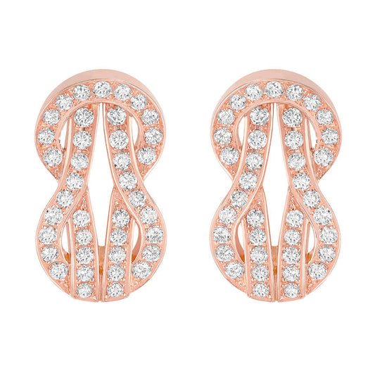 FLD-8B0267 medium twisted rope full diamond earrings