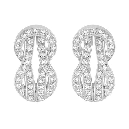 FLD-8B0267 medium twisted rope full diamond earrings