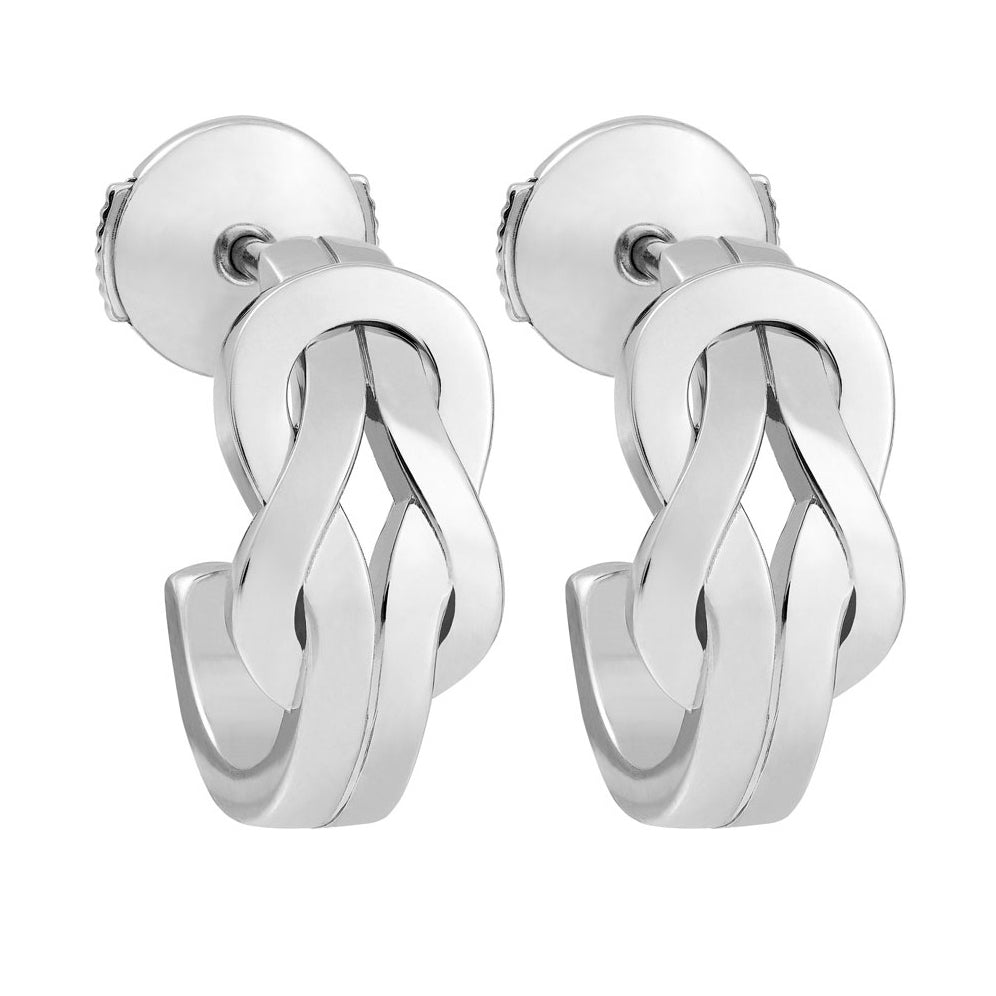 FLD-8B0258 twisted rope light gold earrings and studs