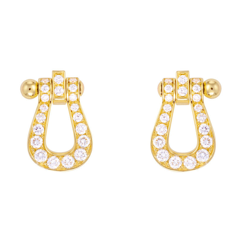FLD-8B0234 medium size horse hoof stud earrings