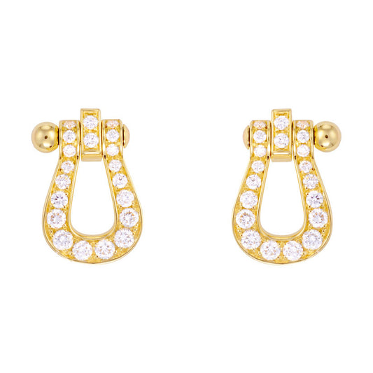 FLD-8B0234 medium size horse hoof stud earrings