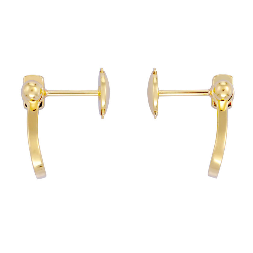 FLD-8B0234 medium size horse hoof stud earrings