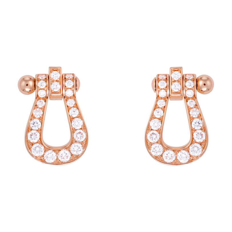 FLD-8B0234 medium size horse hoof stud earrings