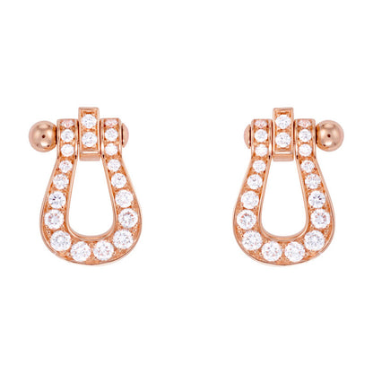 FLD-8B0234 medium size horse hoof stud earrings