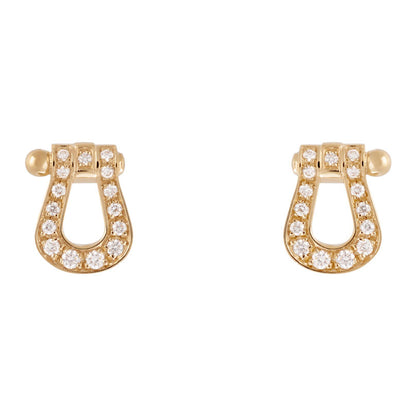 FLD-8B0141 small full horse hoof stud earrings