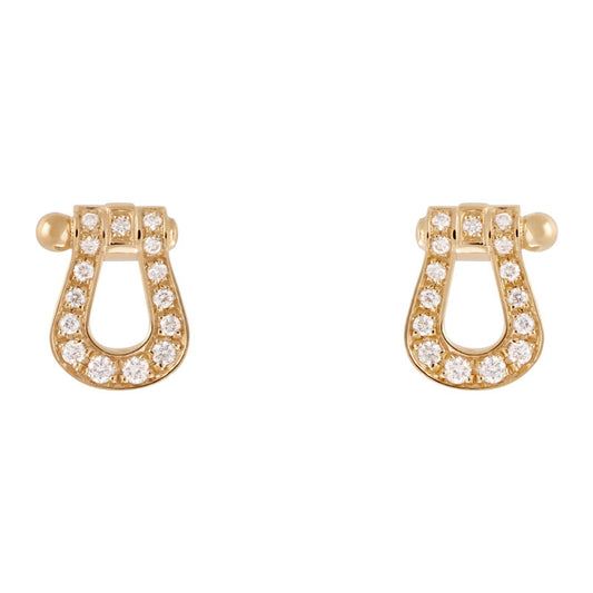 FLD-8B0141 small full horse hoof stud earrings