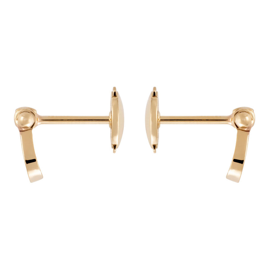 FLD-8B0141 small full horse hoof stud earrings