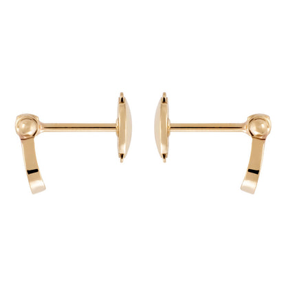 FLD-8B0141 small full horse hoof stud earrings