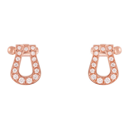 FLD-8B0141 small full horse hoof stud earrings