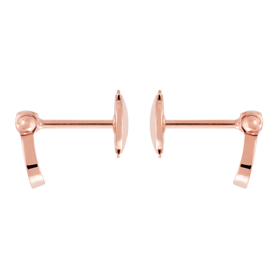 FLD-8B0141 small full horse hoof stud earrings