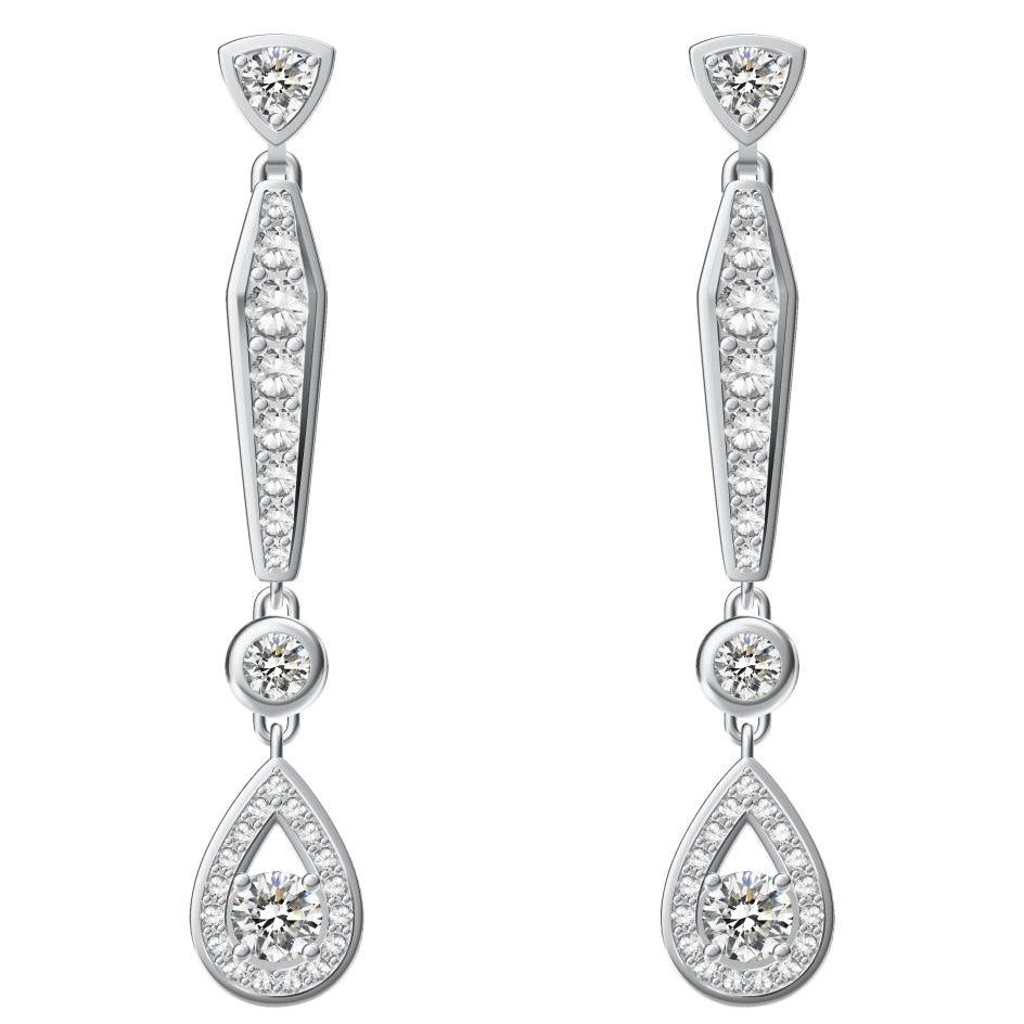 SM-293679 water drop long earrings