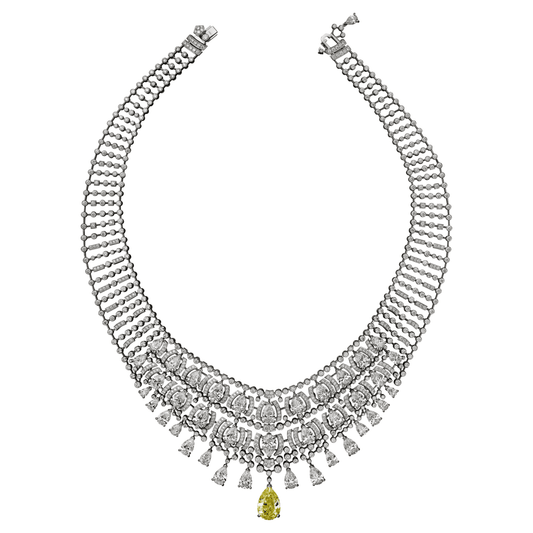KDY-Q1248740 pear-shaped stone colored gemstone necklace-4