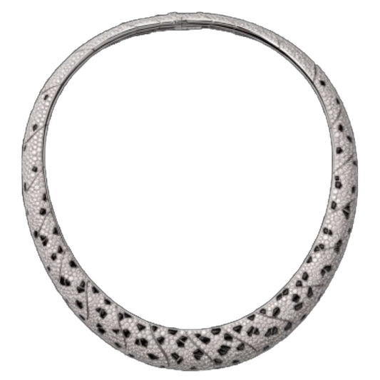 KDY-W8978479 diamond leopard print necklace