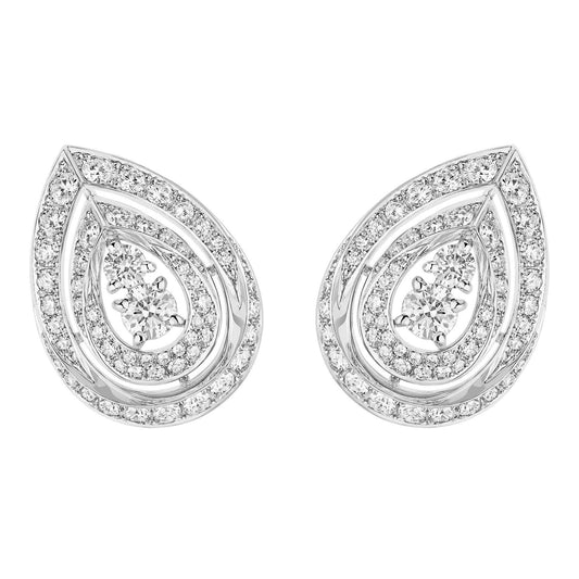 SM-082836 drop-shaped, full diamond earrings