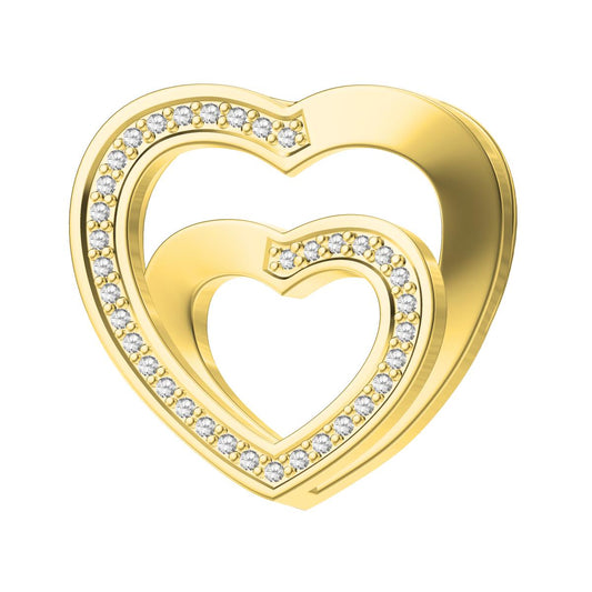 KDY-E4378140 large and small double heart pendant