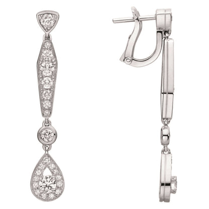SM-081786 water drop round diamond earrings