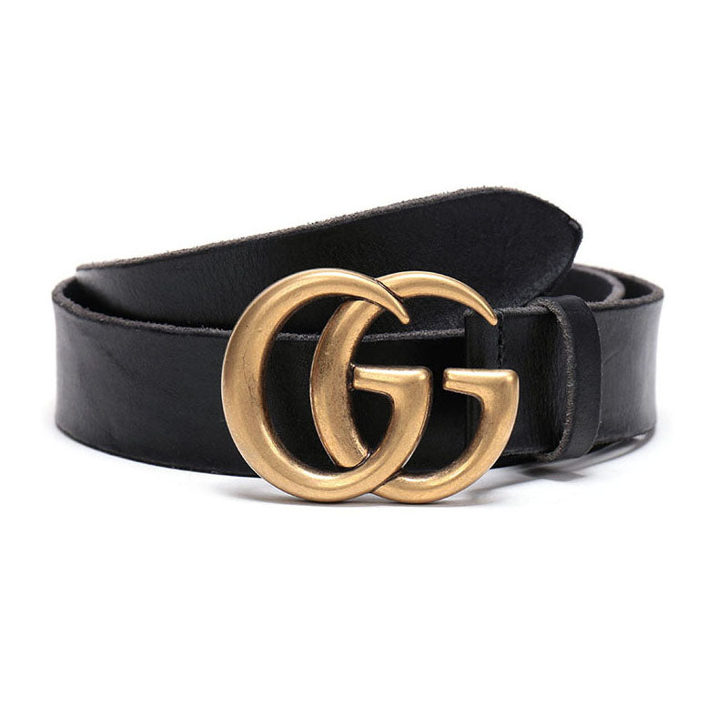 GC-627055 light gold double GG belt buckle