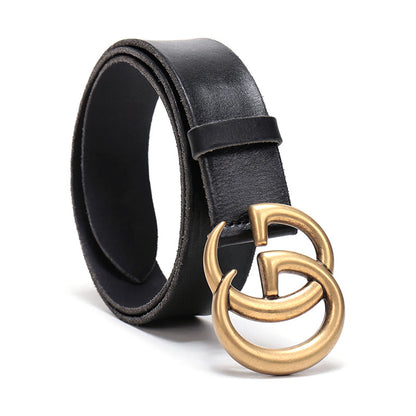GC-627055 light gold double GG belt buckle